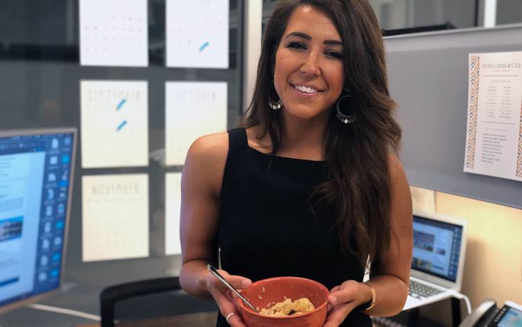 Amanda Cyprowski starts most days with a healthy bowl of oatmeal.