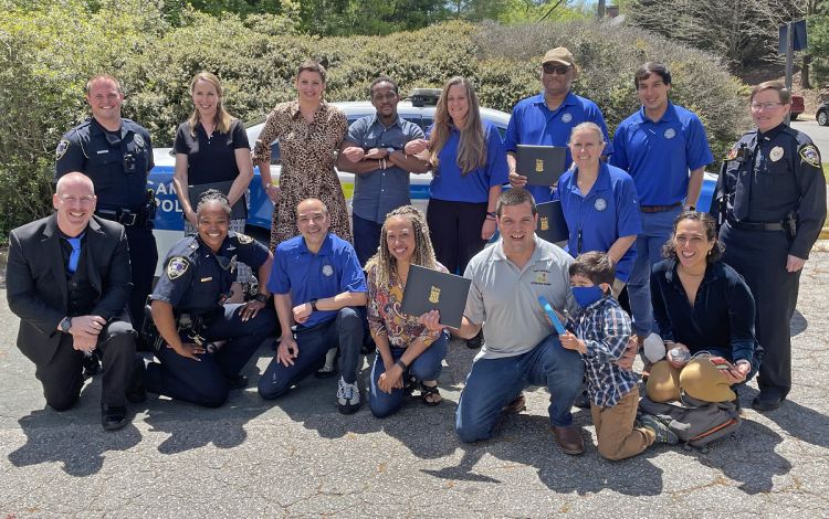 The spring 2022 class of the Duke Citizens' Police Academy was the first to complete the program since the COVID-19 pandemic.
