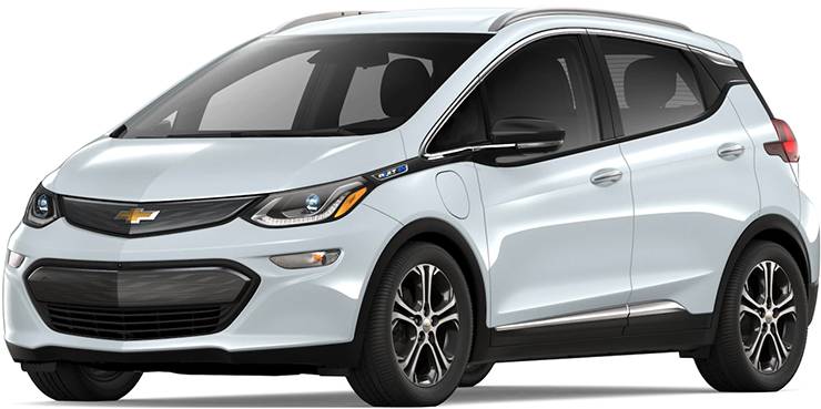 The Chevy Bolt runs 238 miles on a single charge. Photo courtesy of Chevrolet. 