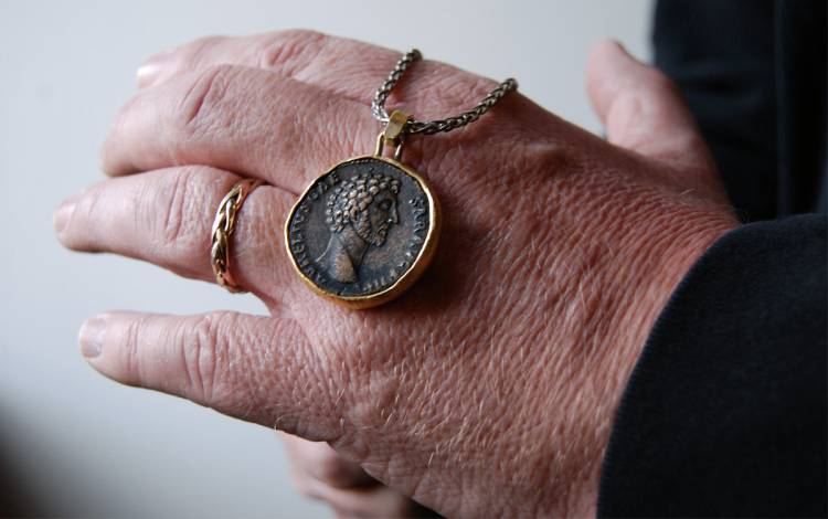 Dan Maxwell turned an antique coin into a custom keepsake with the help of Jewelsmith. Photo by Stephen Schramm.
