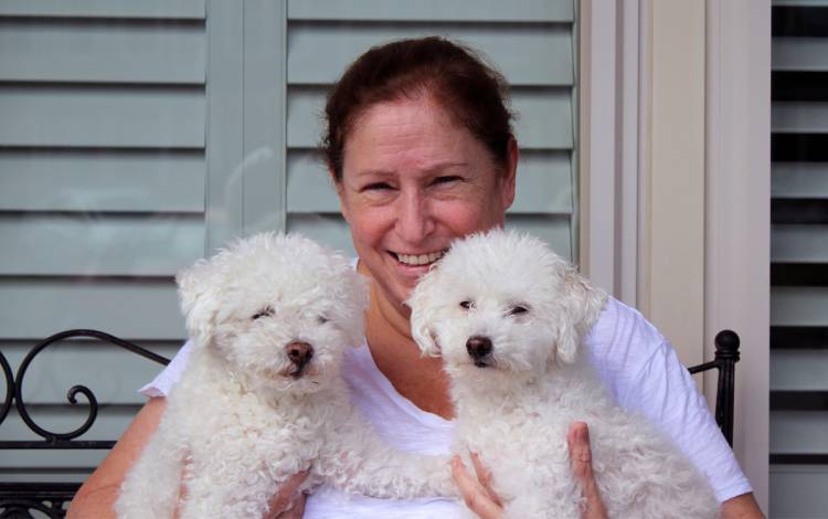 Donna Parrish enjoys spending her days off with her dogs Bennie, left, and Max, right. Photo courtesy of Donna Parrish.