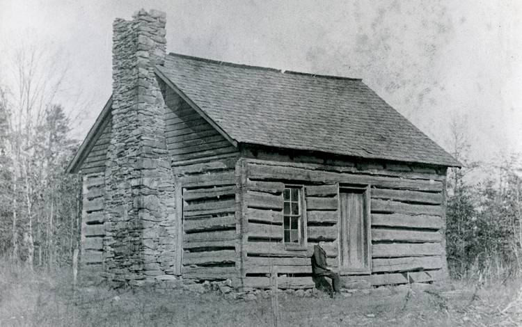 Brown's Schoolhouse in Randolph County, North Carolina, circa 1842. Photo courtesy of Duke University Libraries.