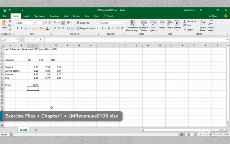 Among the topics covered by quick LinkedIn Learning courses are Microsoft Excel. Image courtesy of LinkedIn Learning.