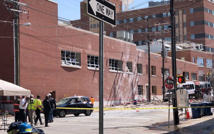 Duke street following the gas explosion in April