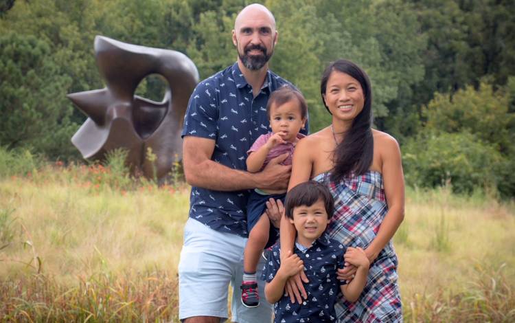 Samantha Kwan Verruto with her husband, Vinnie, and two children, Enzo and Niko. Photo courtesy of Samantha Kwan Verruto.