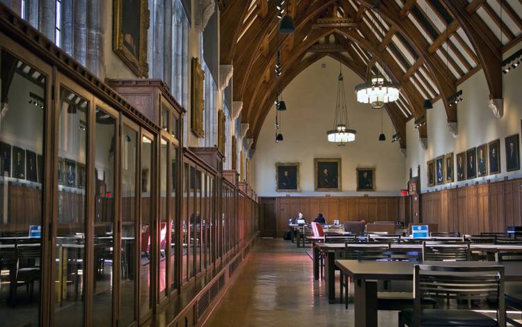 The interior of the Gothic Reading Room.