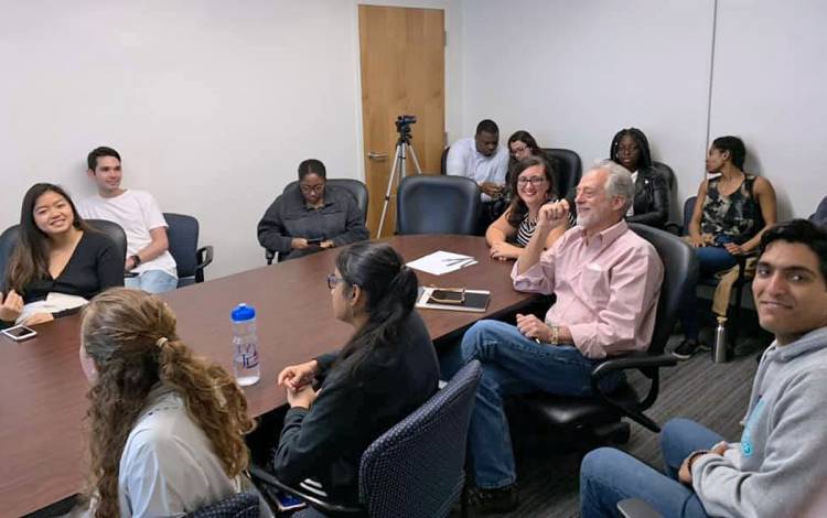 Students in a room.