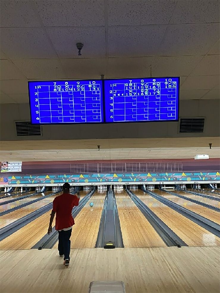 Outside of work, Johnnie Williams enjoys bowling with friends in Durham. Photo courtesy of Johnnie Williams. 