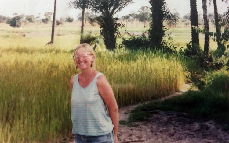 Julia Gamble, shown here during her time in Senegal in the early 1990s, found her purpose while working with the Peace Corps in Africa. Photo courtesy of Julia Gamble.