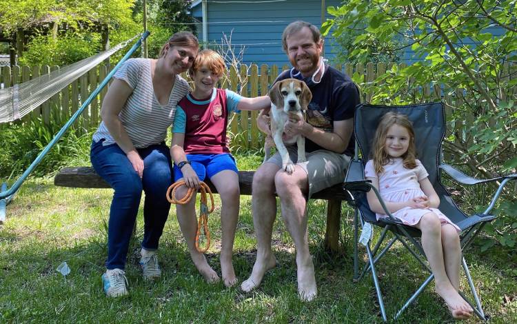 Bryan Koen and his family welcome nine-year old beagle Kramer to the household. Photo courtesy of Bryan Koen.