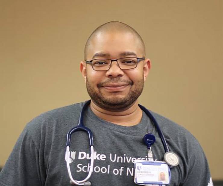 Lem Scott, a behavioral health rounding nurse at Duke Raleigh Hospital. Photo courtesy of Lem Scott.