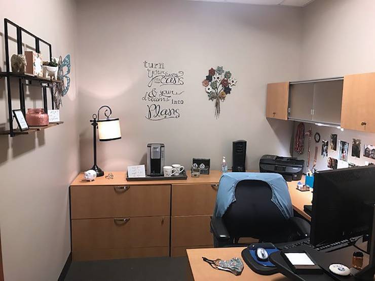 Lisa Wioskowski moved into new office during the pandemic. Photo courtesy of Lisa Wioskowski.