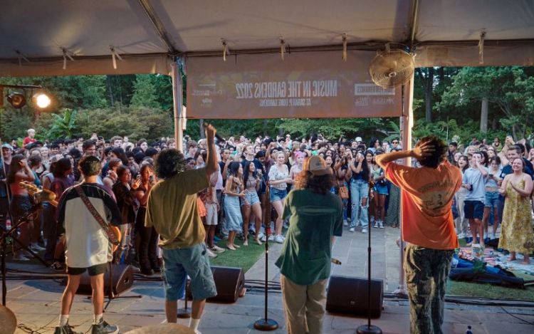 Weston Estate performs in front of fans