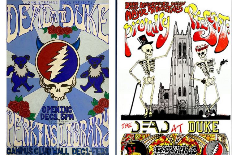 posters for Grateful Dead performances at Duke