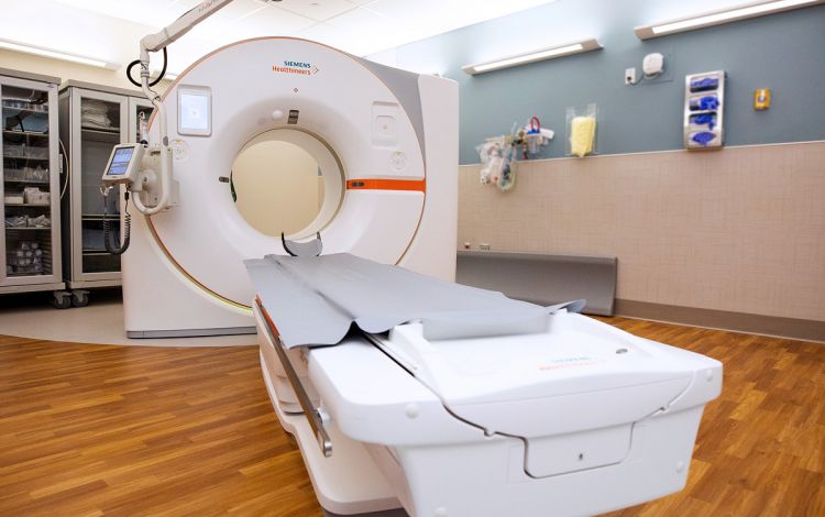 The  Photon Counting CT Scanner, added in 2021, increases Duke's imaging capabilities. Photo courtesy of Ehsan Samei.