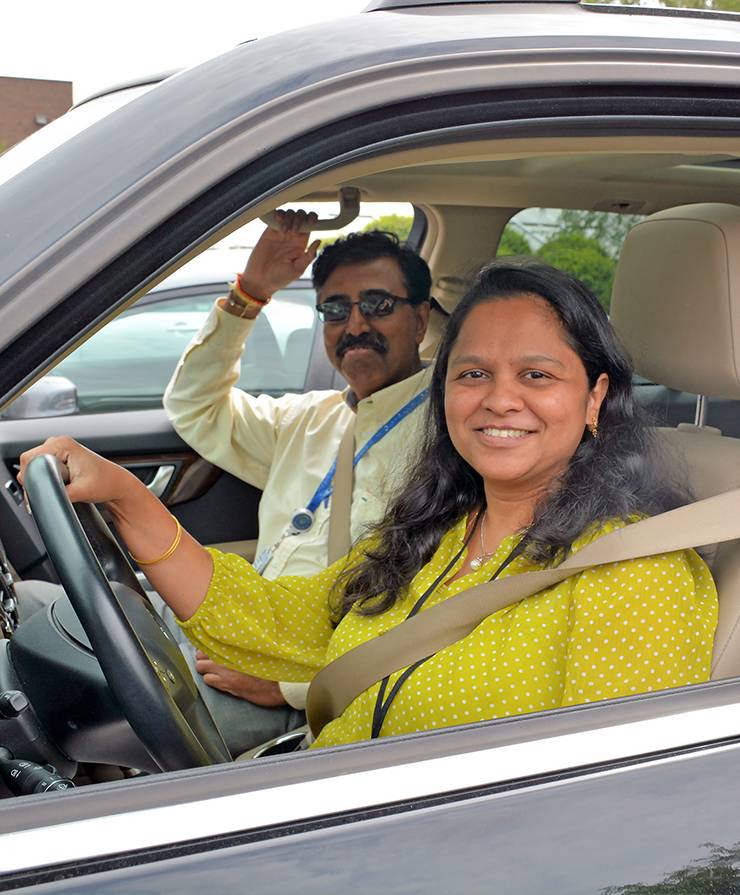 Prasad Kommaraju IT Analyst Center of Excellence  Mode: Carpool (with Preeti Bala) Residence: Cary Round trip distance: 41 miles  Why this commute: With a two person carpool, Kommaraju’s monthly parking permit fee at Duke Fitness Center is cut in half. He