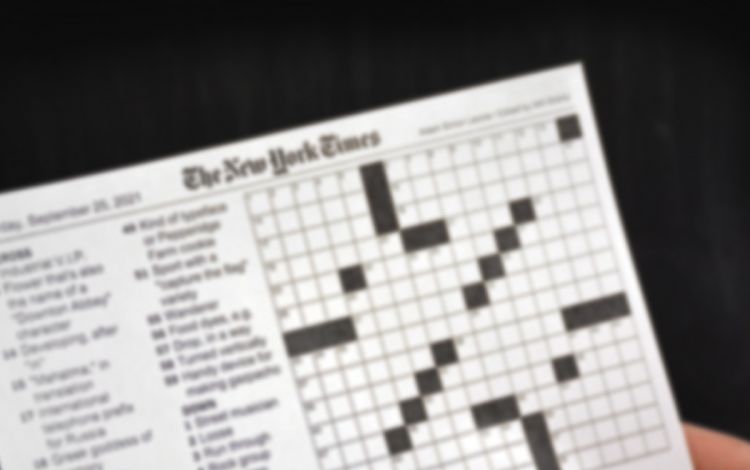 Adam Levine's New York Times crossword puzzle appeared in a Saturday edition of the newspaper last fall. Photo by Stephen Schramm.