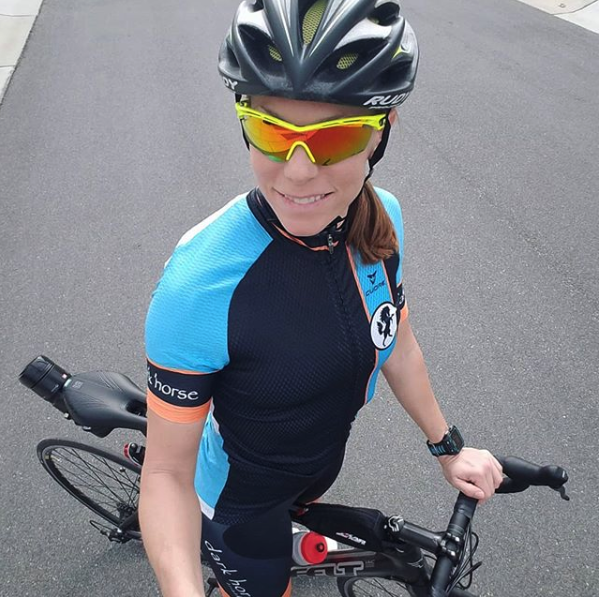 Kara Bonneau trained for a triathlon during last year's Get Moving Challenge. Photo courtesy of Kara Bonneau. 