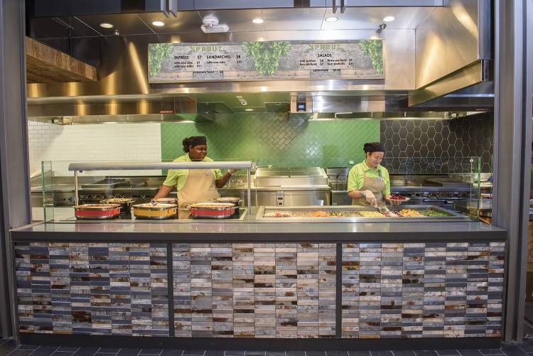  Sprout is a vegan-friendly eatery in the Brodhead Center. Photo courtesy of Duke Dining.