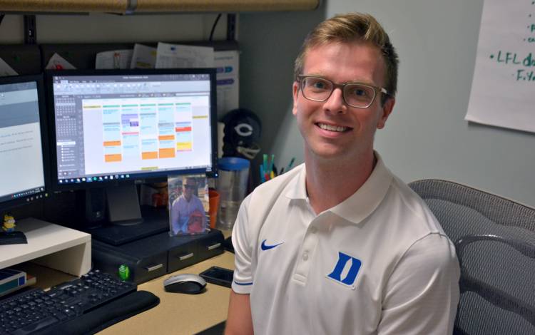 Tim Bisantz in his office.