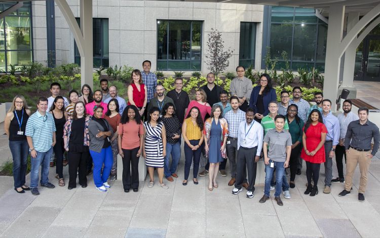 The team at the Duke Center for Human Systems Immunology often devote time during meetings for praising good work by colleagues. Photo courtesy of Nicole Yates.