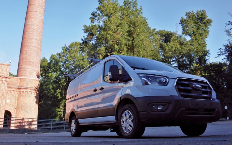 Duke Facilities Management recently added a fully electric van to its fleet. Photo by Stephen Schramm.