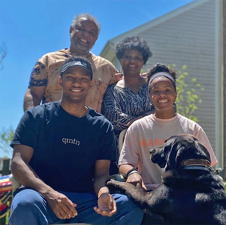 As a Duke IT Analyst, John Carbuccia tried to instill good computer habits in his two children. Photo courtesy of John Carbuccia. John Carbuccia and his family.