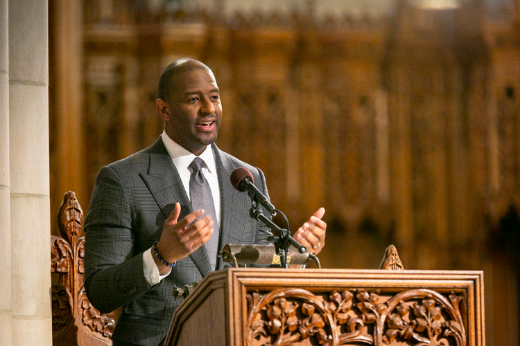 Andrew Gillum emphasizes the importance of voting rights in his MLK address.