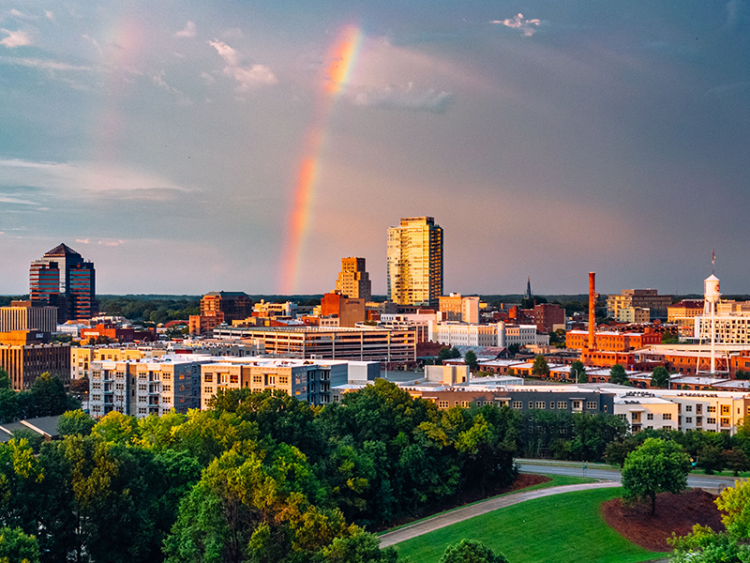 rainbow over Durham