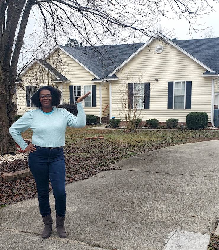 Niasha Fray purchased her first home after participating in the Duke Homebuyers Club. Photo courtesy of Niasha Fray.