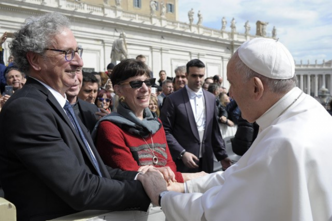 Marc Zvi Brettler and Amy-Jill Levine meet with the Pope in Rome.