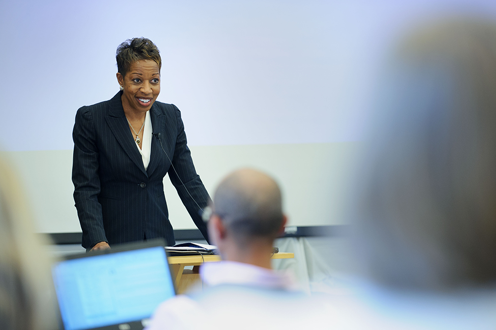 Valerie Ashby addresses the 2016 Arts and Sciences Faculty Council