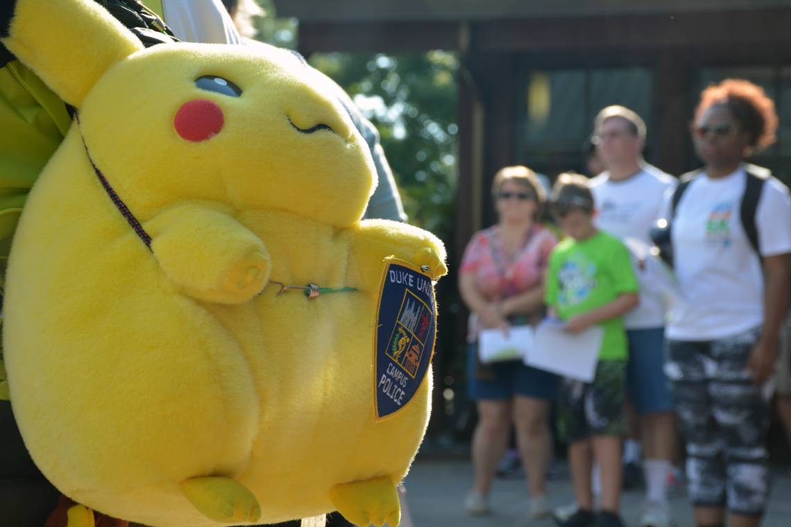 Duke faculty, staff and their families are invited to join a second Pokemon walk led by LIVE FOR LIFE. Photo by Bryan Roth.