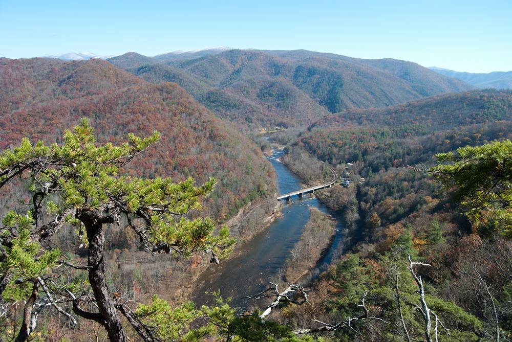 Nolichucky River Valley east of Erwin, Tennessee
