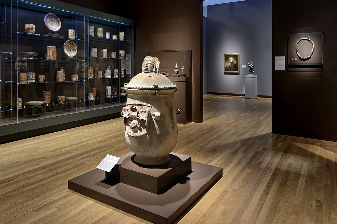 An installation of Peruvian and ancient Americas art at the Nasher Museum of Art. Photo by Peter Paul Geoffrion