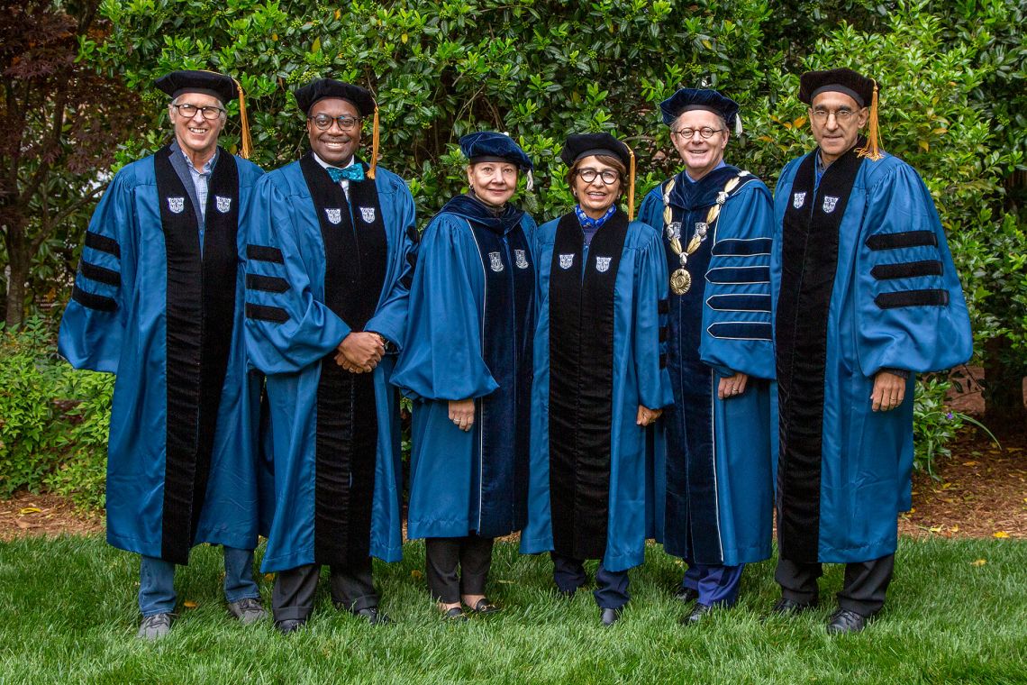 From left: Patrick Brown, Akinwumi A. Adesina, Mary Barra, Sylvia Acevedo, President Vincent Price and Tom Catena.