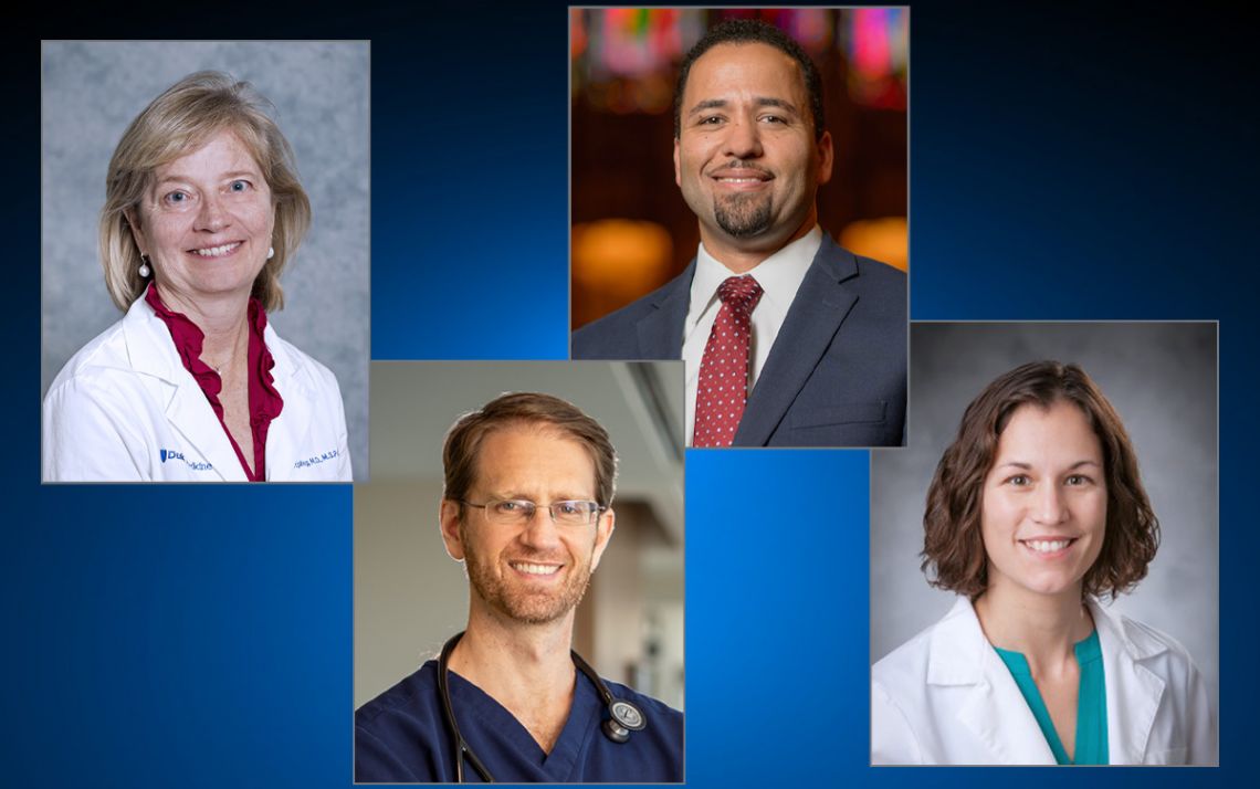 From left to right, Dr. Carol Epling, Dr. Cam Wolfe, the Rev. Luke Powery and Dr. Becky Smith.