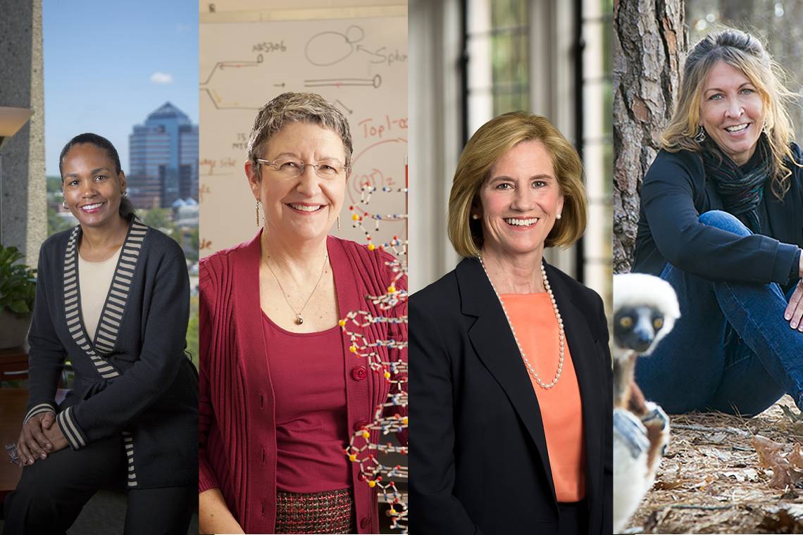 Duke's new members of the American Academy of Arts & Sciences (L-R) Boulware, Jinks-Robertson, Klotman, Yoder. 