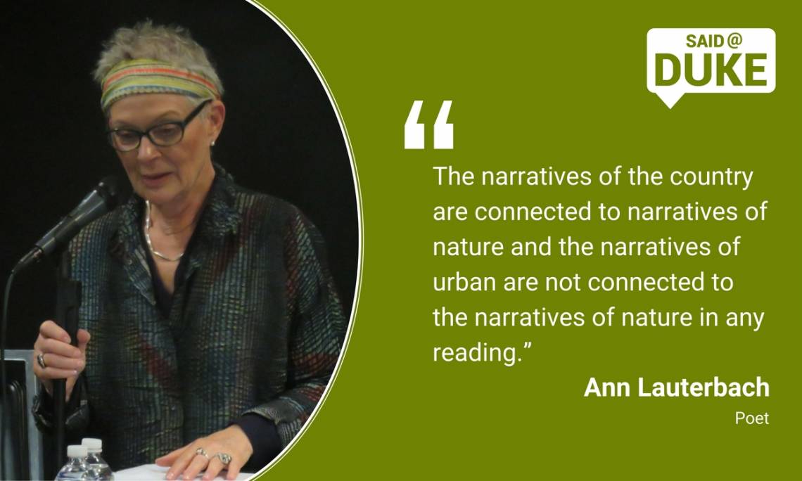 Ann Lauterbach: The narratives of Nature