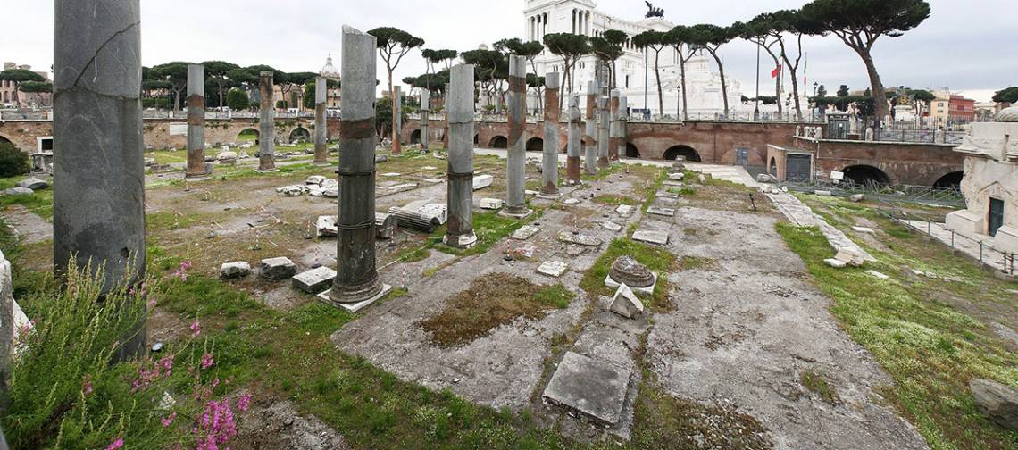 The ruins of the famed Basilica Ulpia, one of the most recognizable symbols of the Roman Empire.