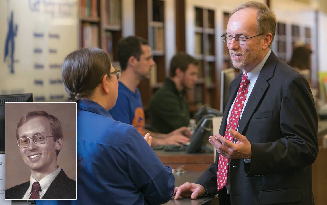 Bob Byrd, at right above, associate university librarian for Collections and User Services, joined Duke Libraries in 1978.