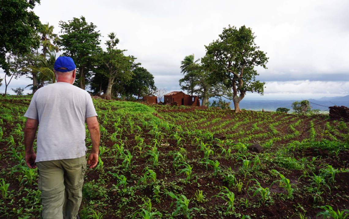 Charles Piot walks through a field in northern Togo. Photo courtesy of Charles Piot.