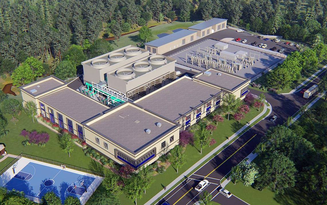 Chiller Plant No. 3 will be located on Anderson Street and is expected to be completed in late 2020. Rendering courtesy of Duke Facilities Management.