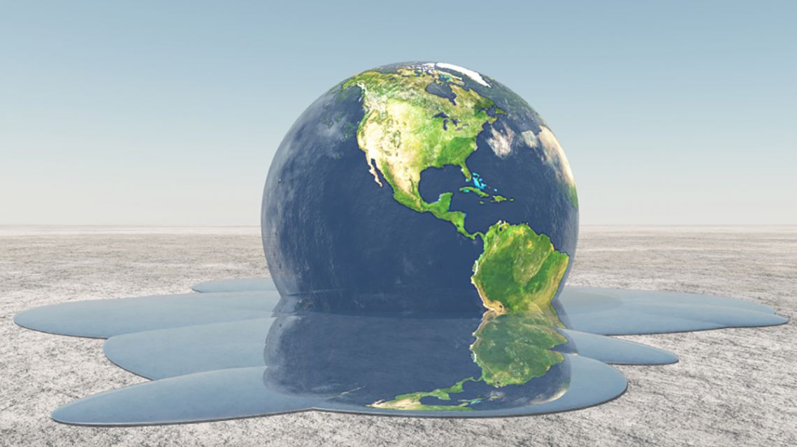 graphic on melting earth
