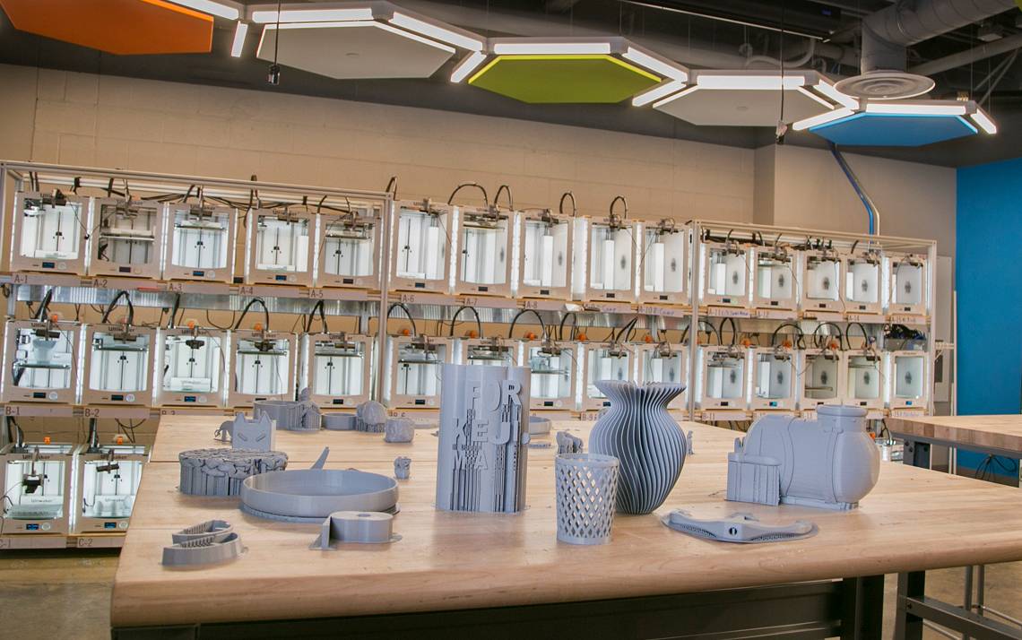 The Co-Lab Studio on West Campus features around 60 3-D printers that are open to Duke students, staff and faculty.