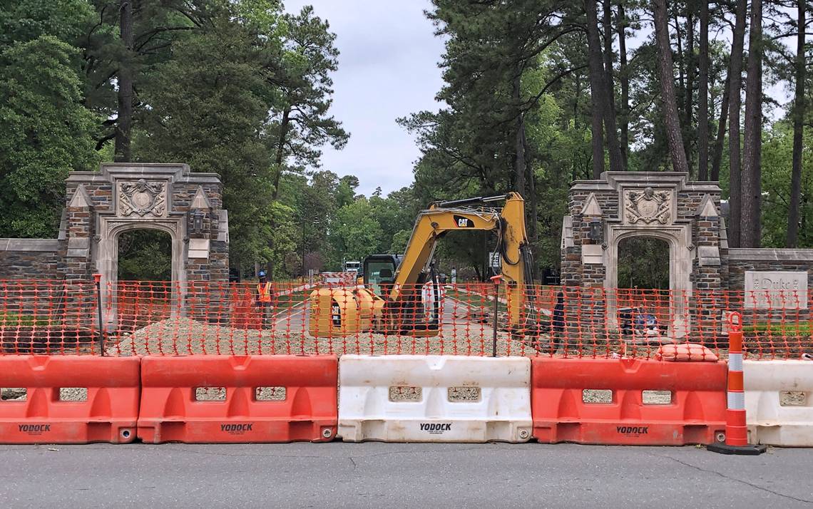 Construction on campus.