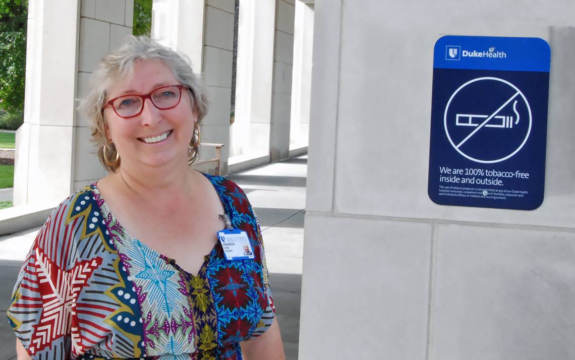 Tobacco Cessation Support Specialist Diane Dunder is there for Duke employees who use tobacco when they decide they're ready to quit.