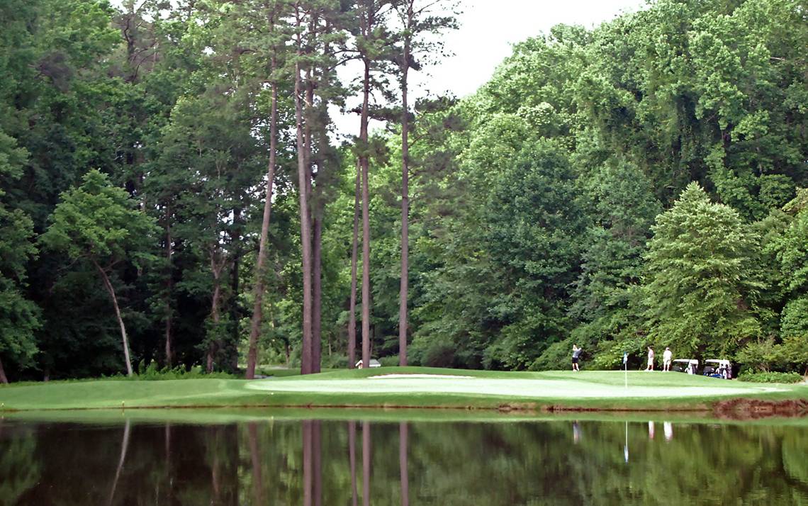 Golfers enjoy an afternoon round at Duke University Golf Club.