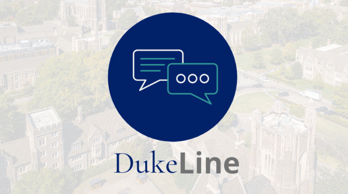graphic logo for DukeLine peer support program