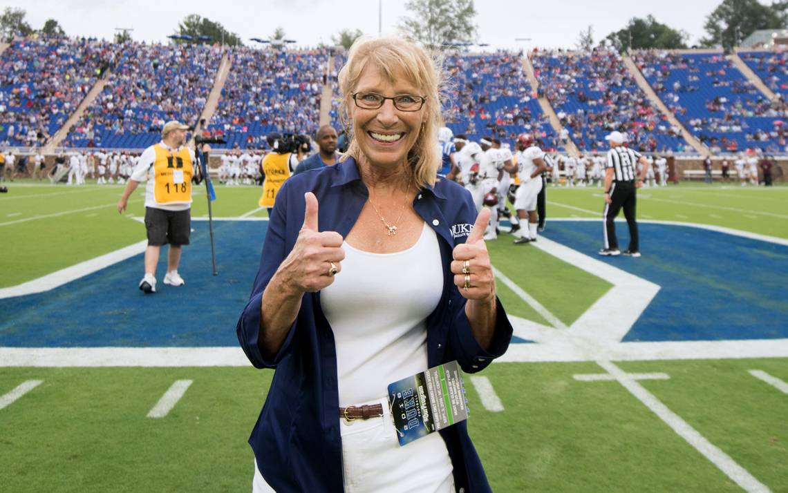 Dink Suddaby called her experience as the honorary football captain at the 2016 Employee Kickoff Celebration as 